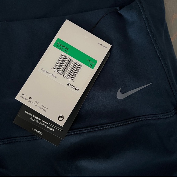 NWT Nike Yoga Dri-FIT Luxe High-Waisted Flared Leggings Armory Navy XL - Picture 8 of 8